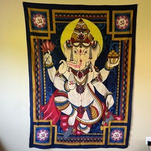 Large Colorful Ganesh tapestry